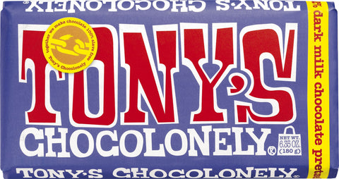 Tonys Dark Milk Pretzel Toffee 42% Chocolate Bar - Kate's Kitchen