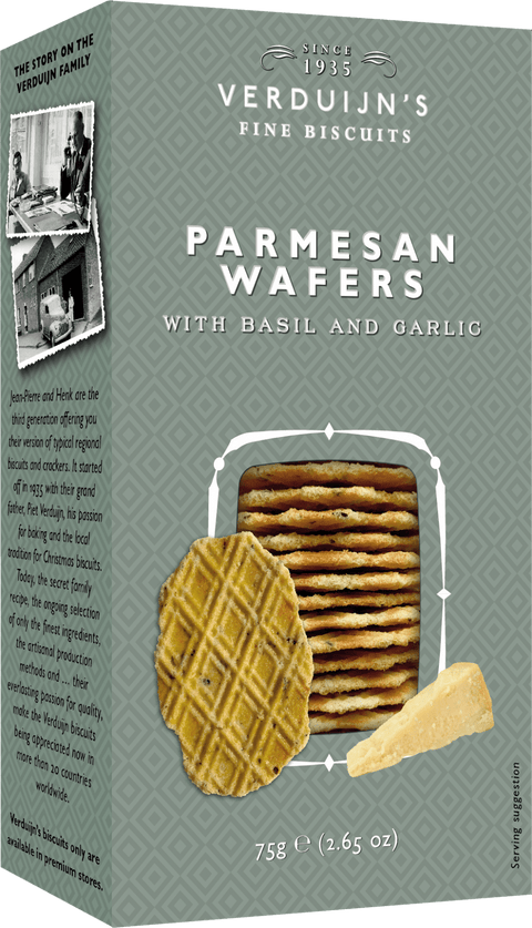 Verduijn's | Parmesan Wafers with Basil & Garlic