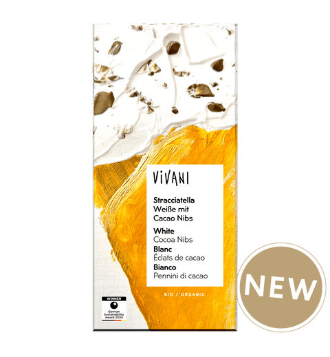 Vivani | White Cacao Nibs Chocolate Bar