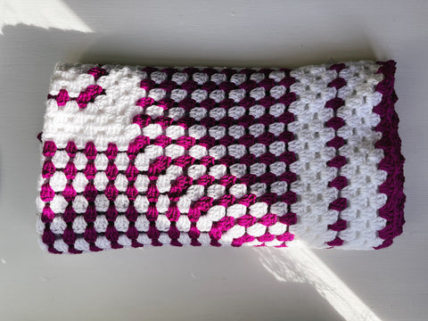 Wool Baby Blanket | Raspberry Ripple