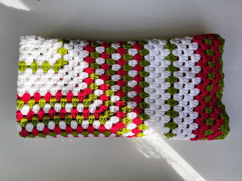 Wool Baby Blanket | Watermelon Whirl