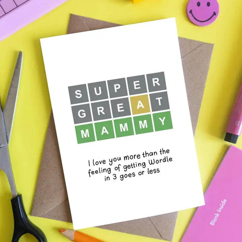 Wordle Mother's Day Card