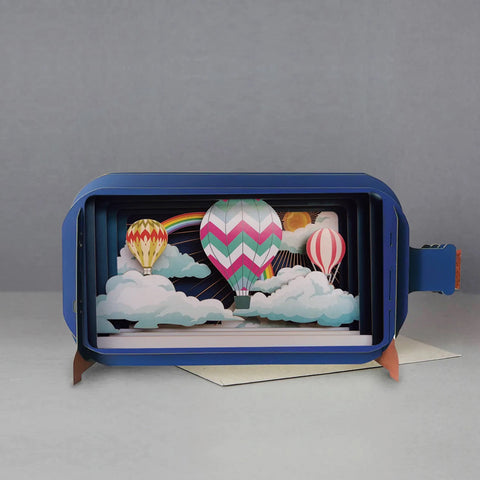 All Joy Design - Pop up 3D Message In A Bottle - Hot Air Balloon