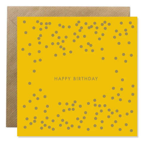 Bold Bunny -  Birthday Dots - Gold Foil