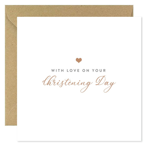 Bold Bunny "With Love On Your Christening Day" Gift Card