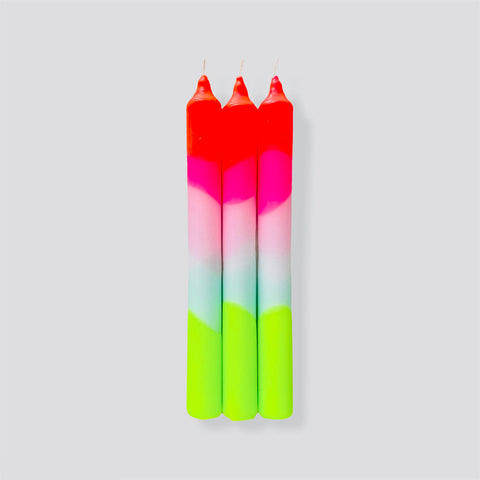 Dip Dye Neon Candles - Lollipop Trees