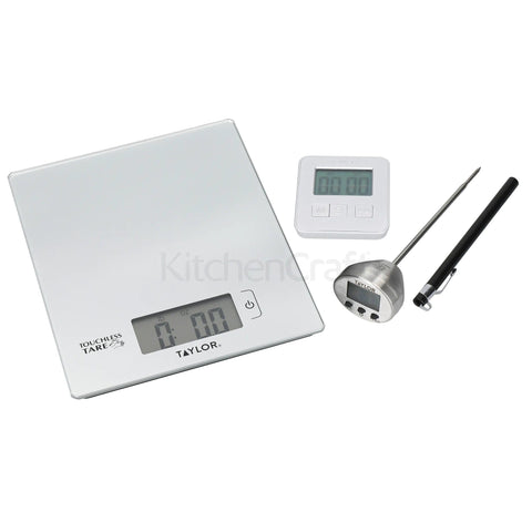 Kitchen Craft | Taylor Kitchen Scales, Digital Thermometer and Timer Gift Set