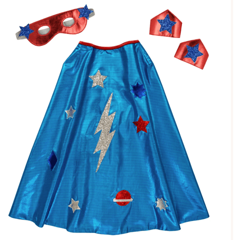 Meri Meri | Blue Superhero Cape Costume