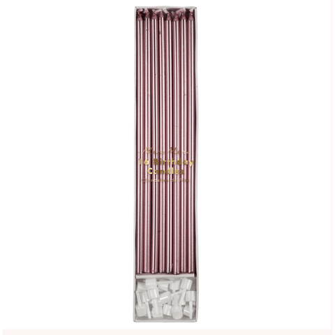 Meri Meri | Metallic Pink Long Candles