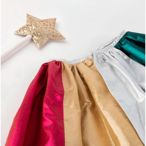 Meri Meri | Metallic Rainbow Cape & Wand